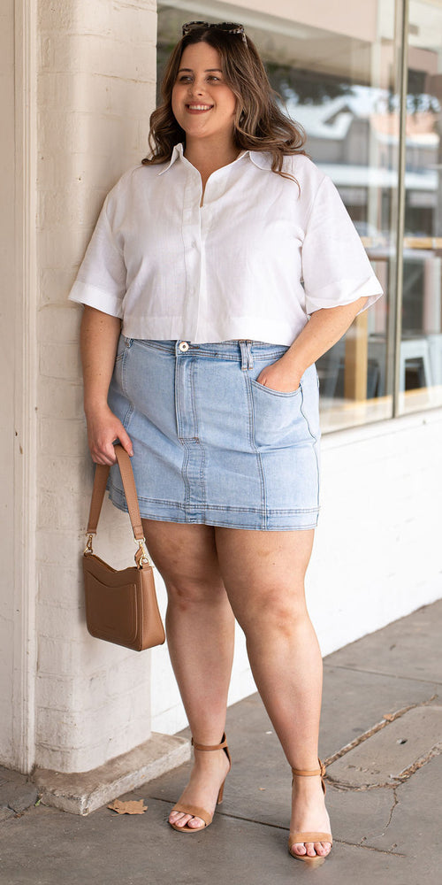 Paige denim skirt light