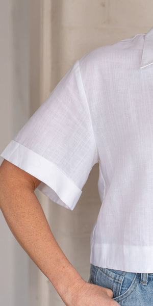 Lily linen shirt - white