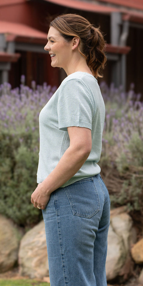 Jesse knit tee - blue