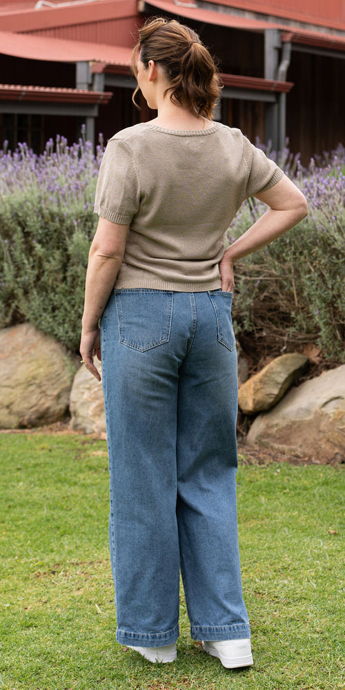 Jesse knit tee - stone