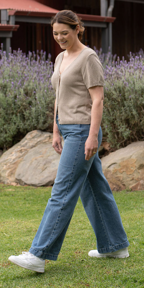 Jesse knit tee - stone