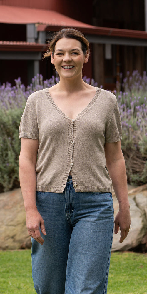 Jesse knit tee - stone