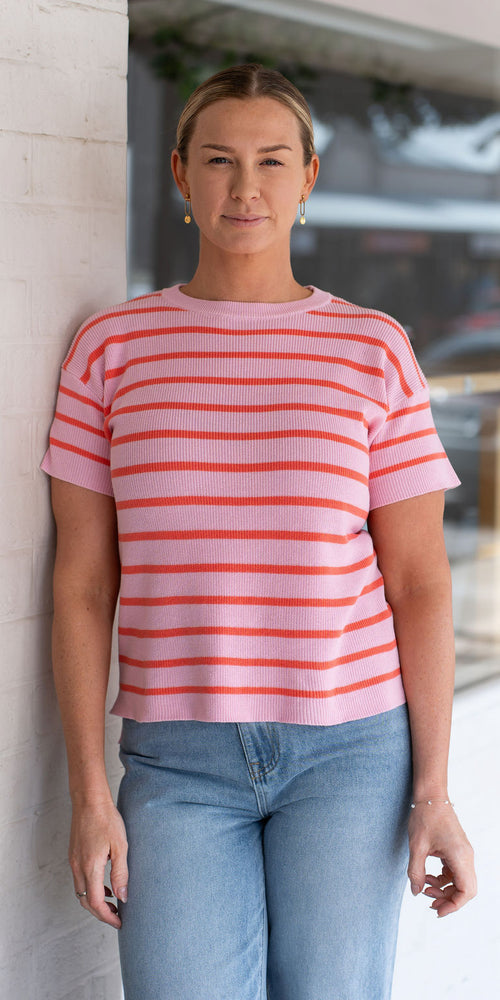 Elly knit tee - pink
