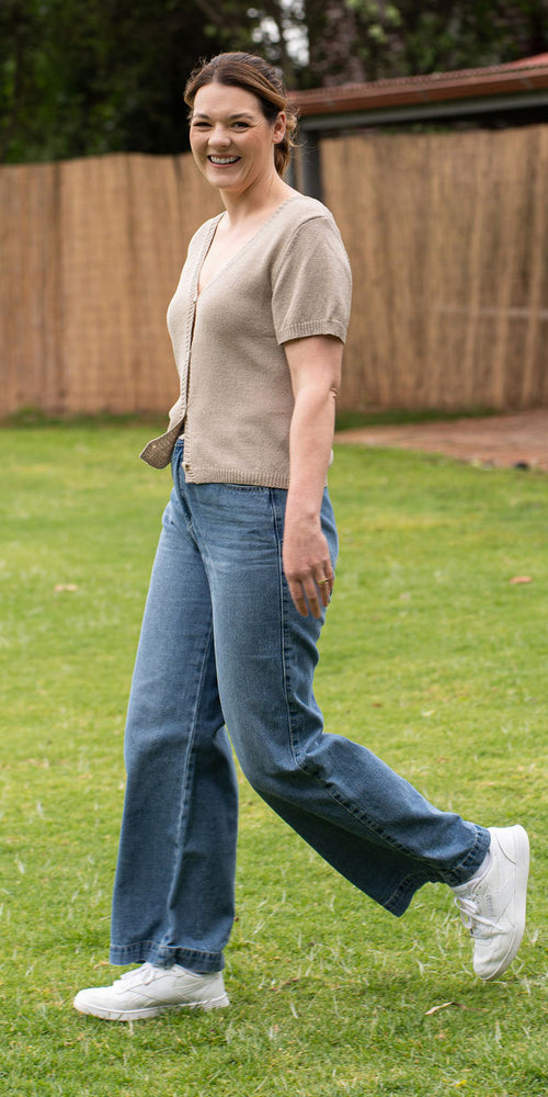 Jesse knit tee - stone