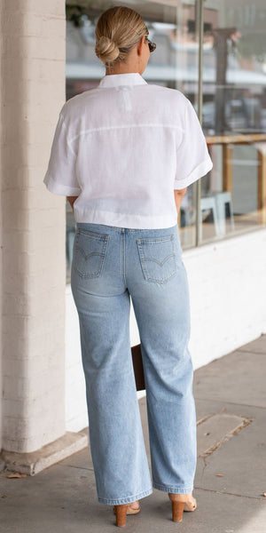 Lily linen shirt - white
