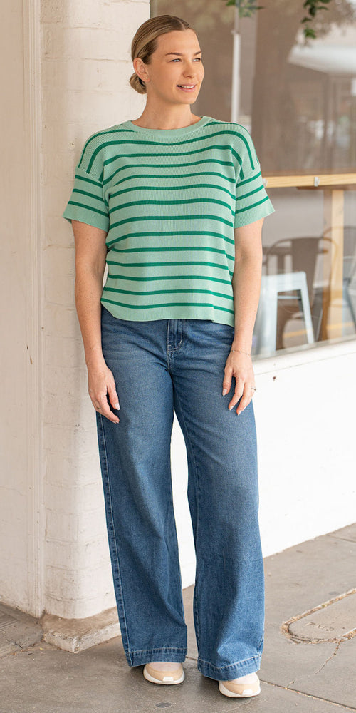 Elly knit tee - green