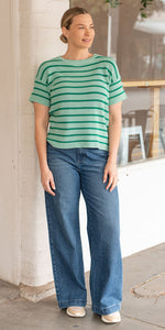 Elly knit tee - green