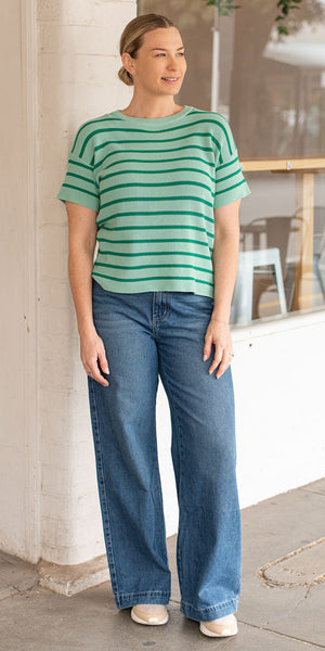 Elly knit tee - green
