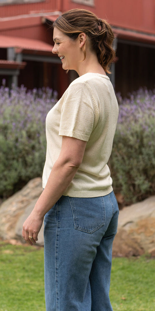 Jesse knit tee - butter