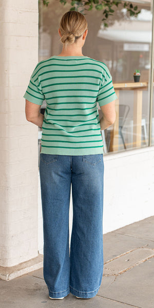 Elly knit tee - green