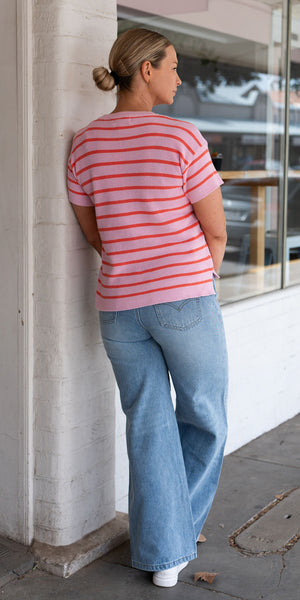 Elly knit tee - pink