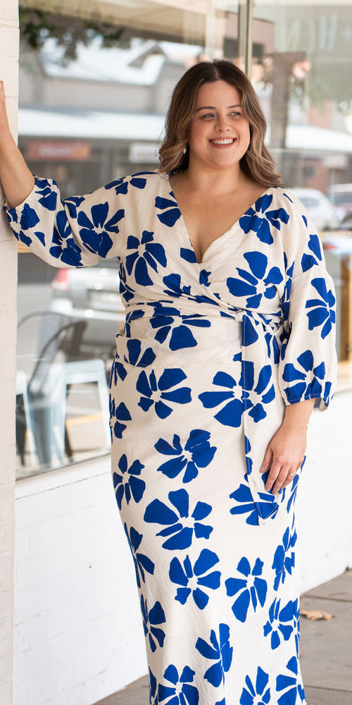 Noa top - white/blue