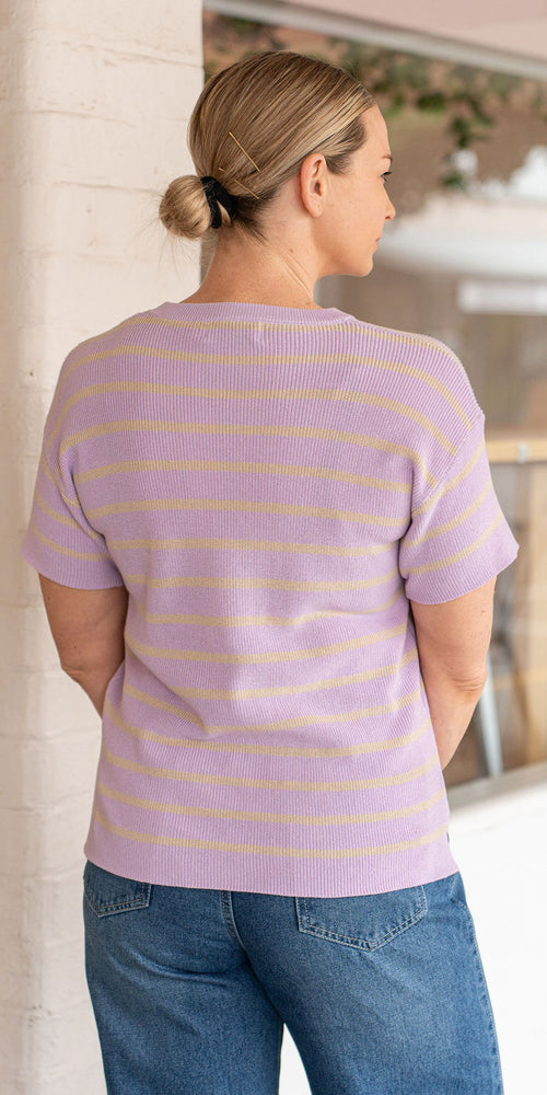 Elly knit tee - lilac