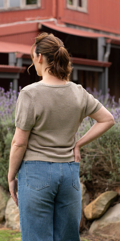 Jesse knit tee - stone