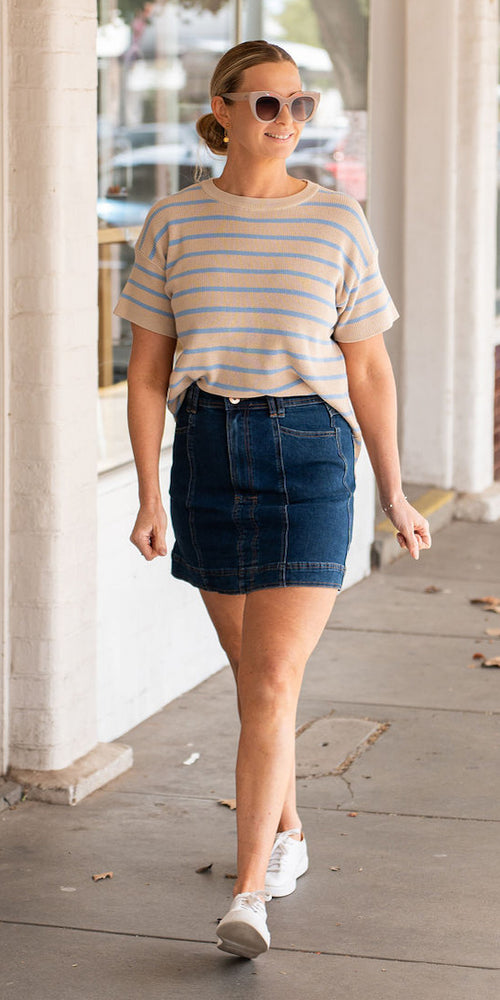 Paige denim skirt dark