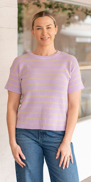 Elly knit tee - lilac