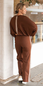 Bowie track pants - choc