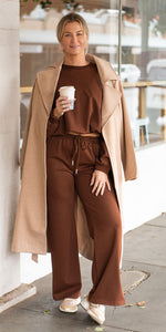 Bowie track pants - choc