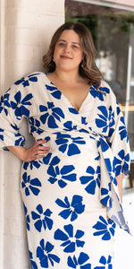 Noa top - white/blue