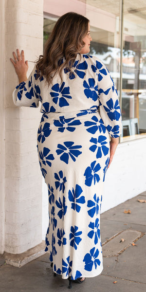 Noa skirt - white/blue