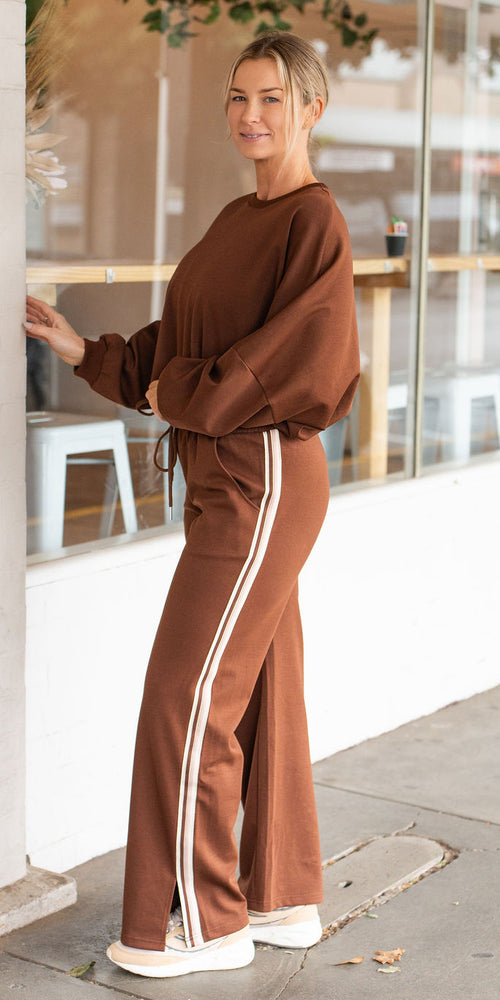 Bowie track pants - choc