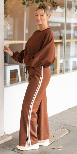 Bowie track pants - choc