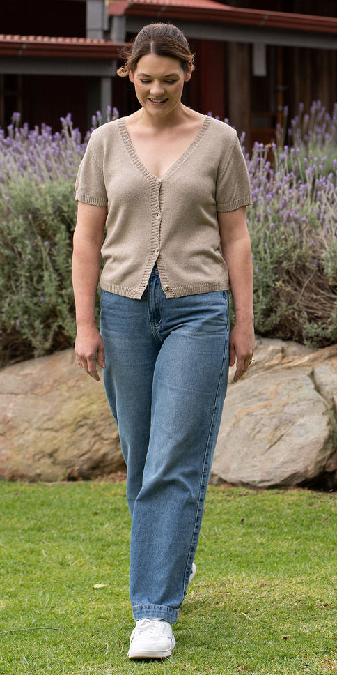 Jesse knit tee - stone