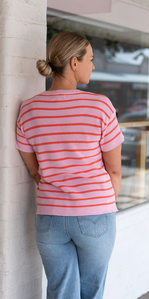 Elly knit tee - pink