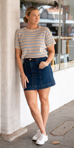 Paige denim skirt dark