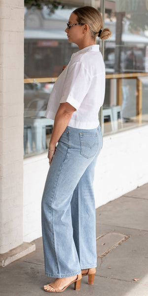 Lily linen shirt - white