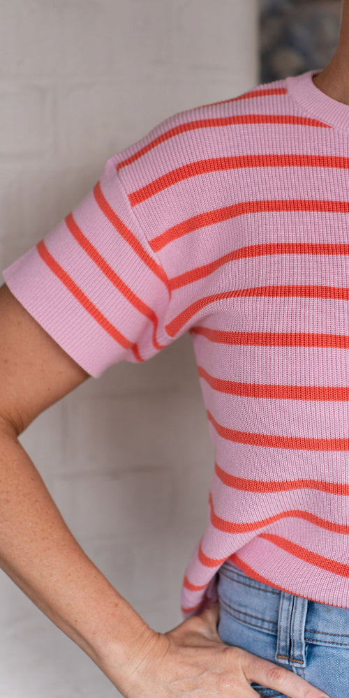 Elly knit tee - pink