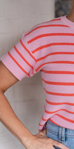 Elly knit tee - pink