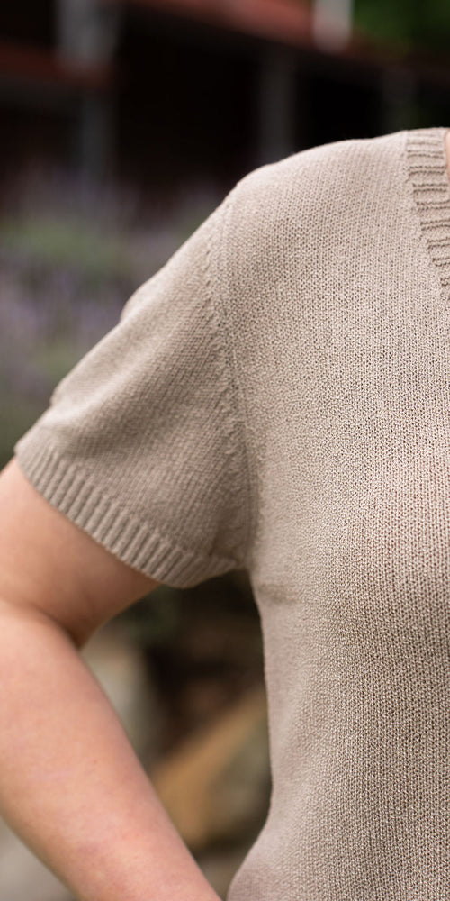 Jesse knit tee - stone