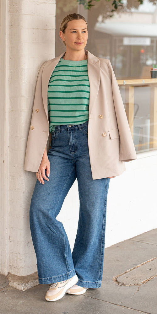 Elly knit tee - green