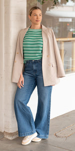 Elly knit tee - green