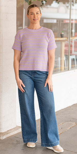 Elly knit tee - lilac