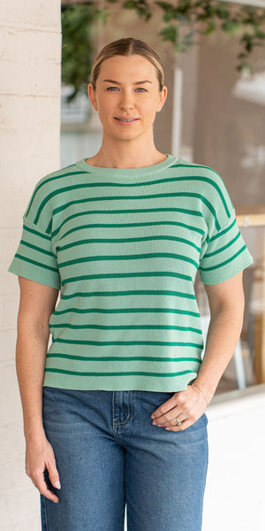Elly knit tee - green