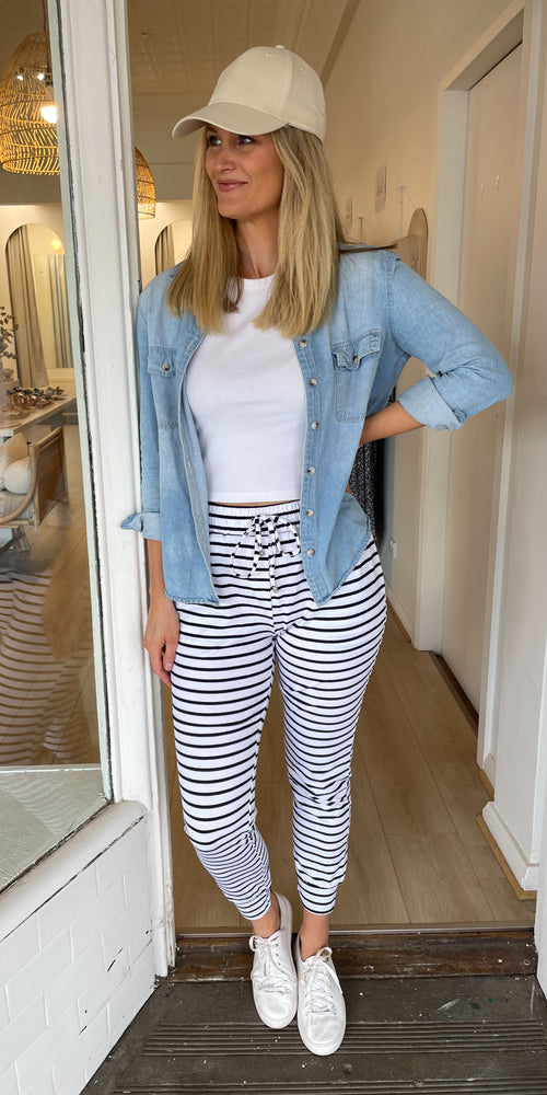 Riley pants - white stripe