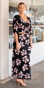 Noa skirt - black/pink