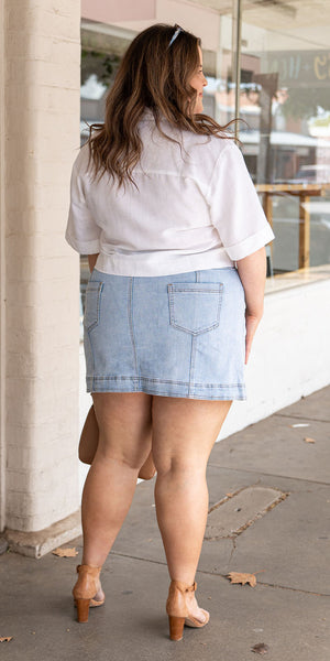 Paige denim skirt light