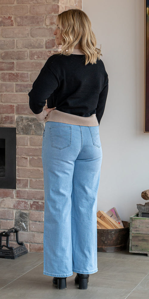 Leah knit - black/oat