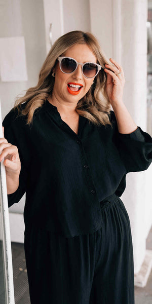 Paris top - black